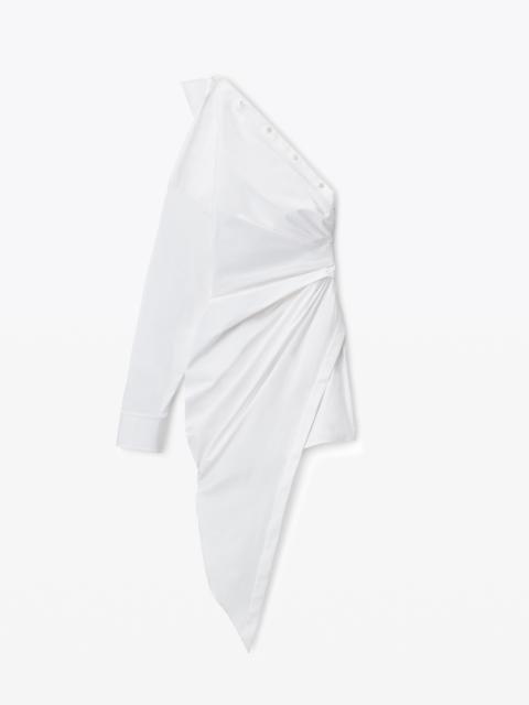 tailored asymmetric midi dress