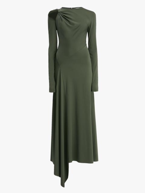 Twist Armhole Detail Midi Dress In Oregano