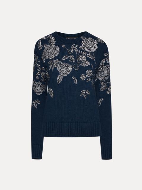 ROSE EMBROIDERED PULLOVER