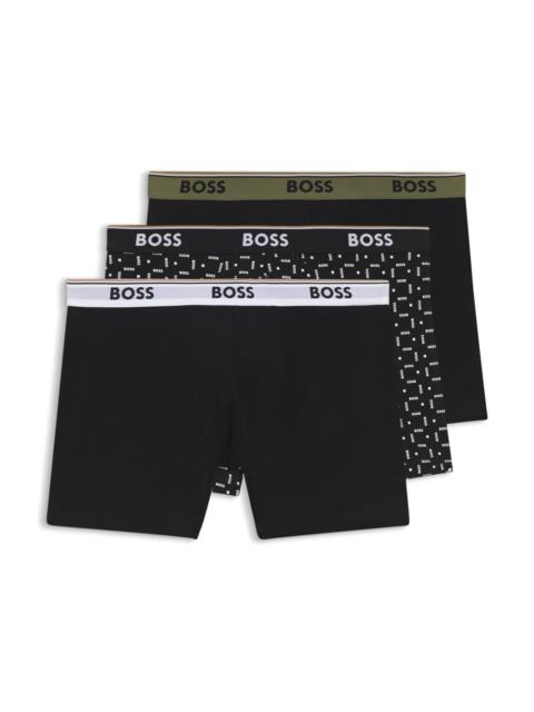 THREE-PACK OF STRETCH-COTTON BOXER BRIEFS
