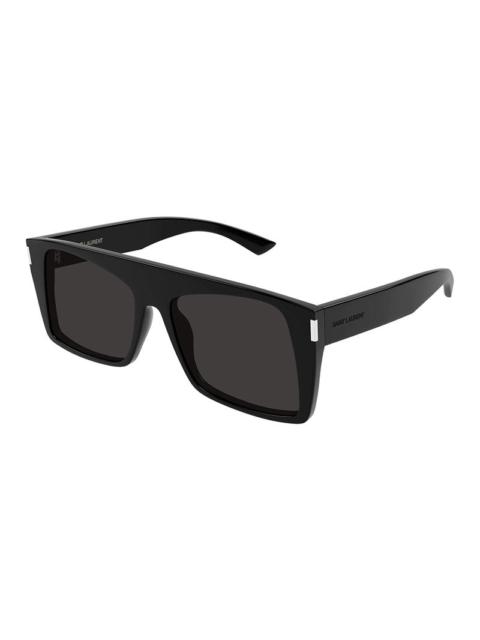 Saint Laurent SL651VITTI001 Rectangle Full Rim Sunglasses — Black