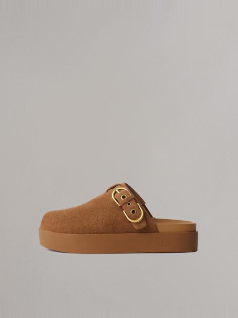 Geo Suede Platform Mules