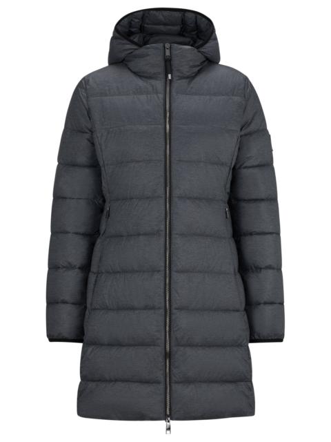 EQUESTRIAN WATERPROOF HOODED PUFFER JACKET WITH ADJUSTABLE ZIPS