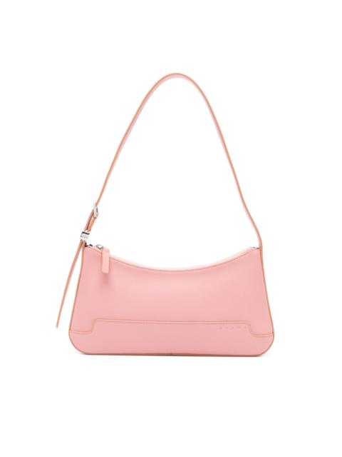 zip-fastening shoulder bag