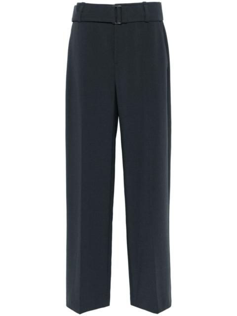 belted wide-leg trousers
