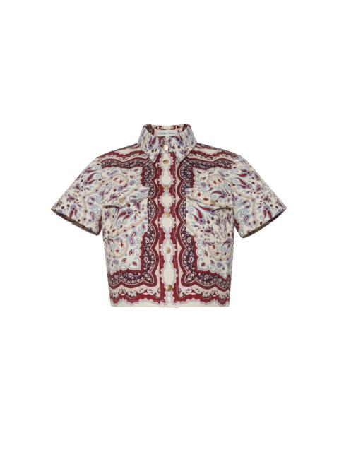 Paro Top
Cropped, Collared, and Snapped with Western Charm