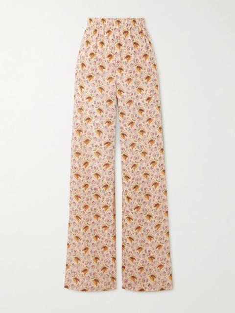 Floral-print Cotton-muslin Pants