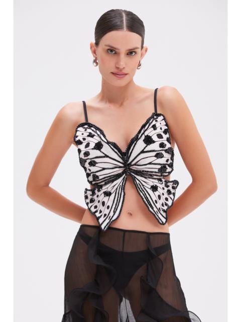 BUTTERFLY EMBROIDERED TOP (RUNWAY)
