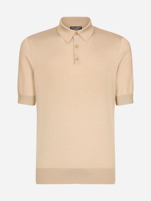 Silk polo-shirt