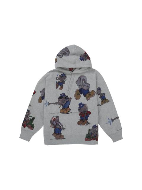 Supreme Elephant Hooded Sweatshirt Heather Grey