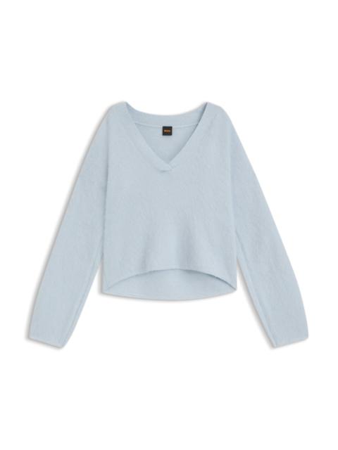 RELAXED-FIT V-NECK SWEATER WITH WOOL AND ALPACA