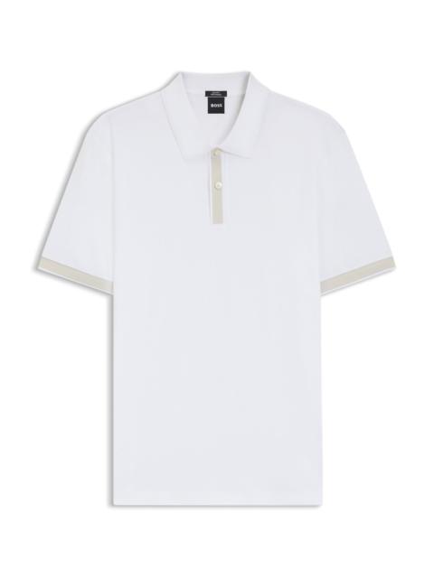 SLIM-FIT POLO SHIRT IN MERCERIZED STRETCH-COTTON PIQUÉ