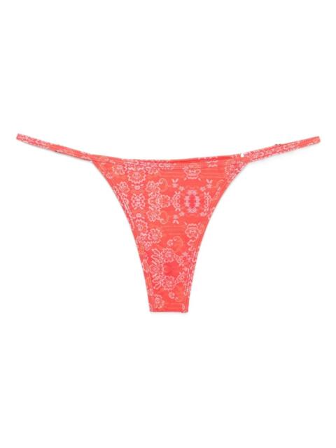 floral-print bikini bottoms