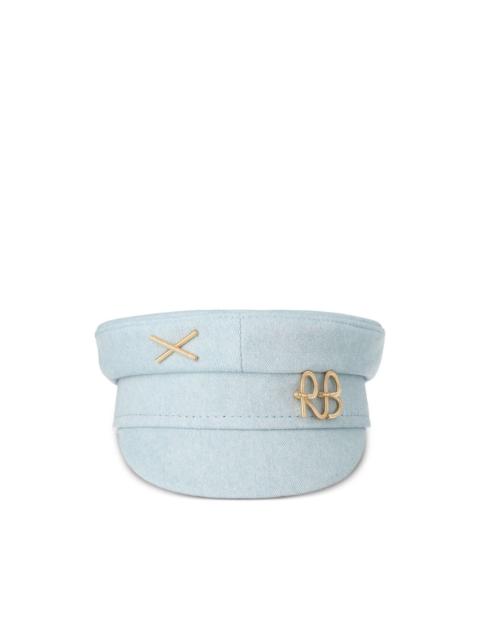logo-embellished baker boy cap
