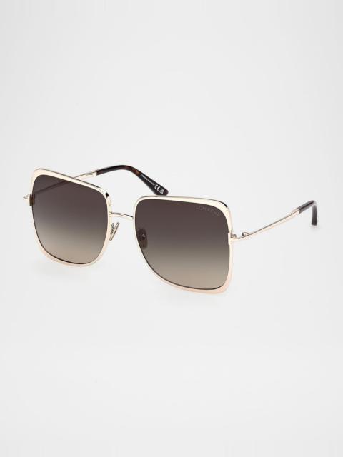 Chloe Square Metal Sunglasses