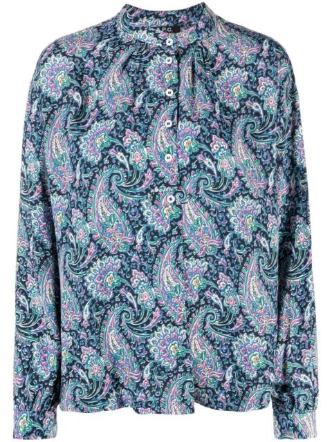 paisley-print blouse