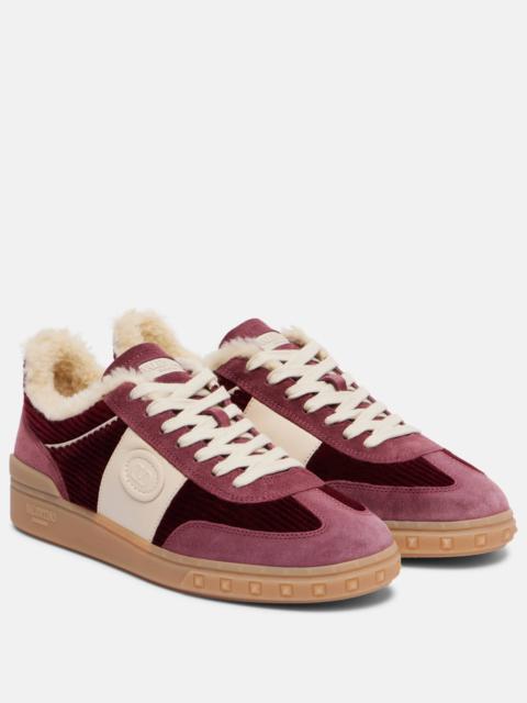 Upvillage suede and corduroy sneakers
