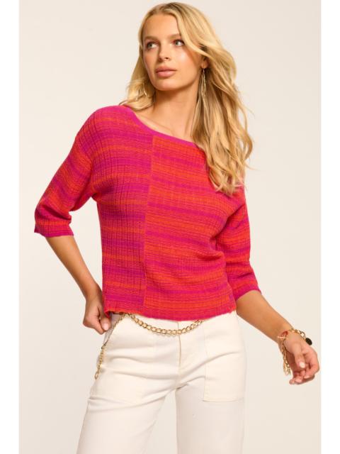 Luca Textured Knit Short Sleeve Top