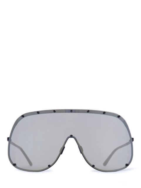 Shield Aviator-Style Stainless Steel Sunglasses