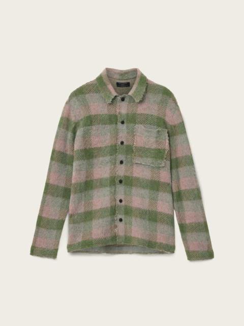 ADLER JACQUARD PLAID CARDIGAN