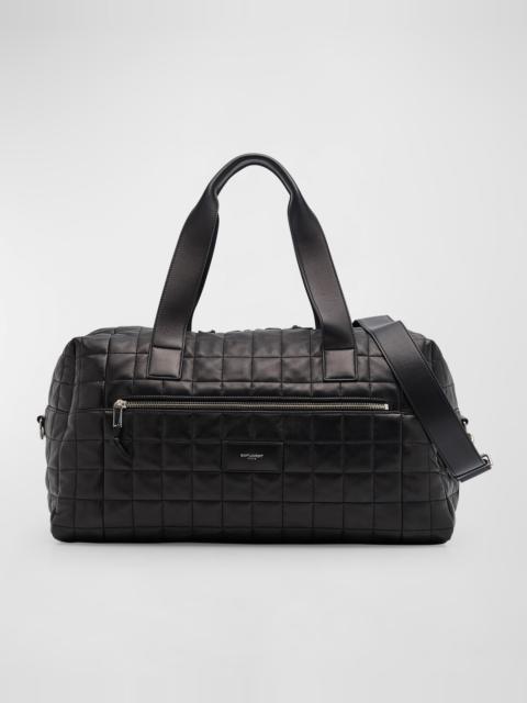 Men's Nuxx Quilted Leather Duffel Bag