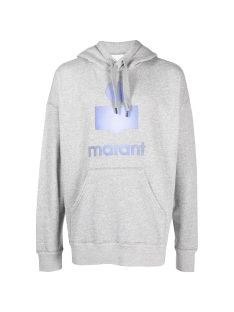 logo-print drawstring hoodie