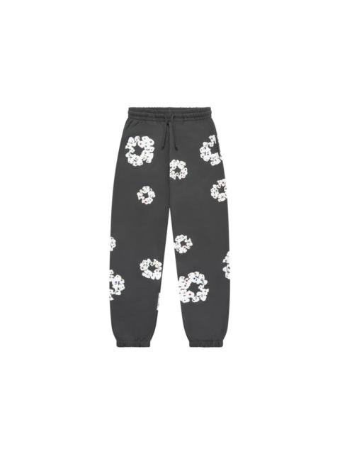 Denim Tears Rhinestone Cotton Wreath Sweatpants Vintage Black