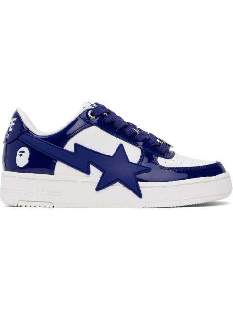 White & Navy BAPE STA OS #3 Sneakers
