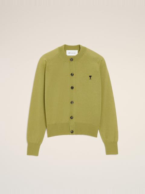 GREEN WOOL CREWNECK AMI DE COEUR CARDIGAN