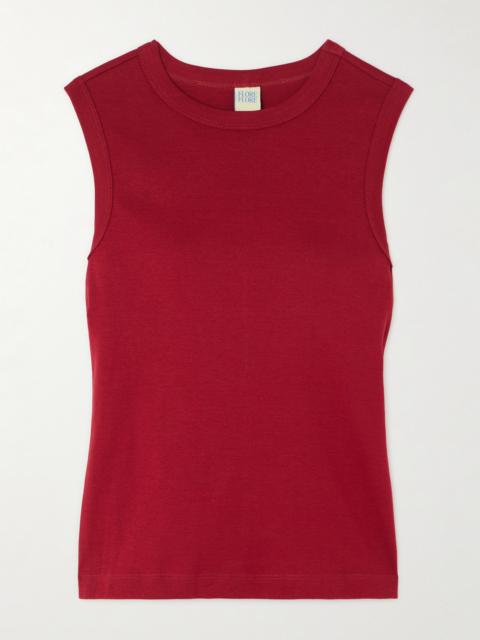 Esmé Ribbed Organic Cotton-jersey Tank