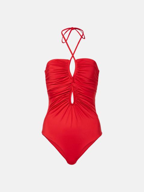 Coral Reef gathered swimsuit