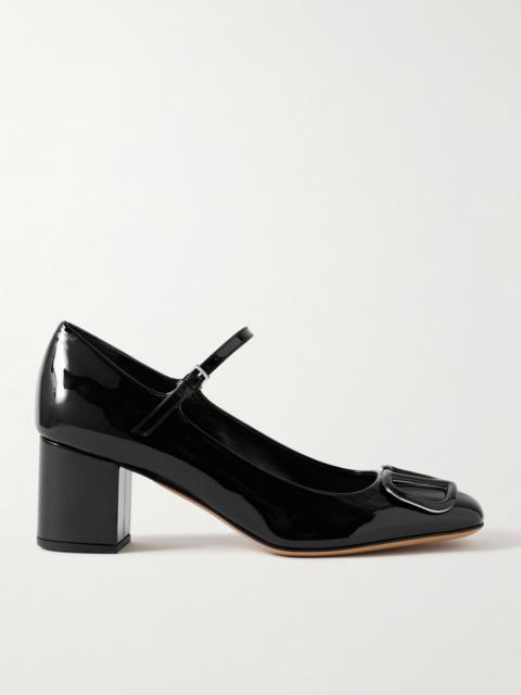 Vlogo Embellished Patent-leather Mary Jane Pumps