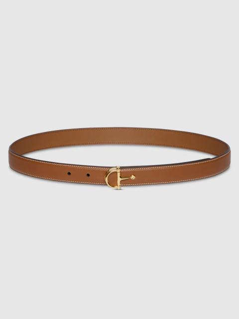 Thin belt with half-Horsebit buckle