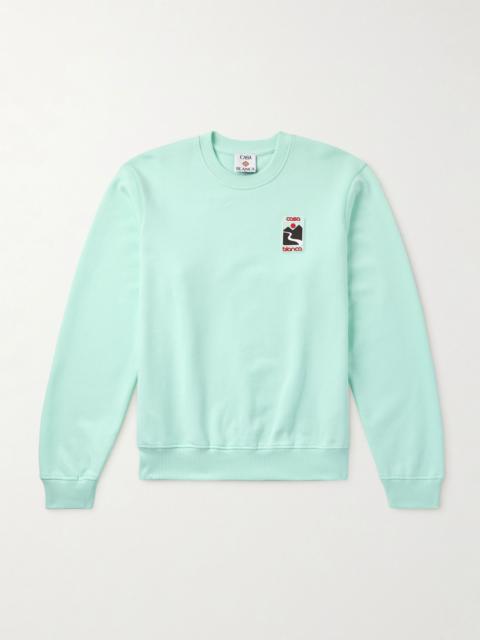Sunset Valley Logo-Appliquéd Organic Cotton-Jersey Sweatshirt Green