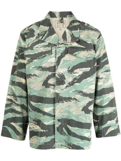camouflage-print long-sleeve shirt