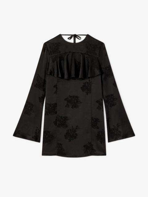 BLACK RUFFLE MINI DRESS