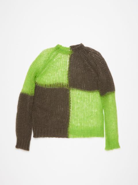 Loose knit mohair jumper - Green/khaki