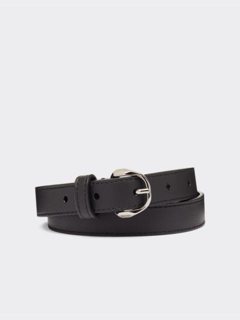 Thin leather belt with Prancing Horse detail