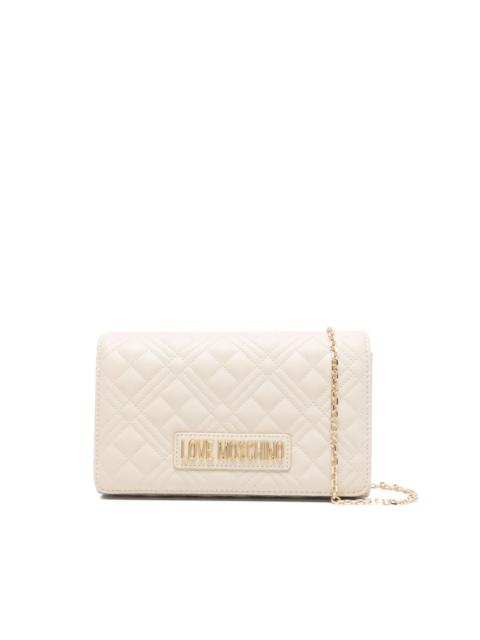 quilted chain clutch bag