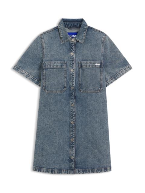 A-LINE DRESS IN COMFORT-STRETCH DENIM