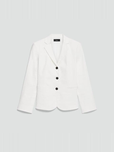 Shrunken Three-Button Blazer in Good Linen