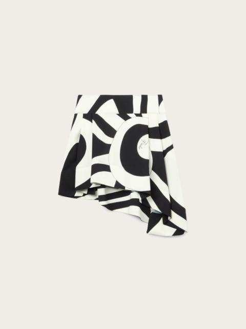 MARMO PRINT ASYMMETRICAL SKIRT