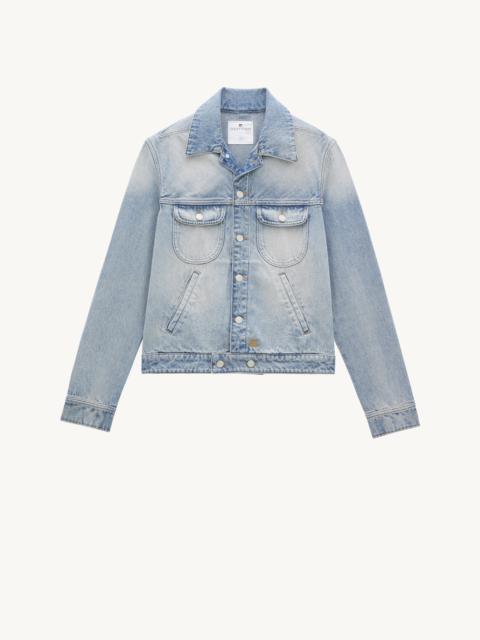 courrèges DIRTY BLUE DENIM TRUCKER JACKET | REVERSIBLE