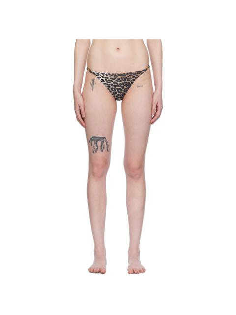 Brown Emblem Bikini Bottoms