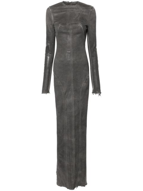 Edfu Al washed-denim gown