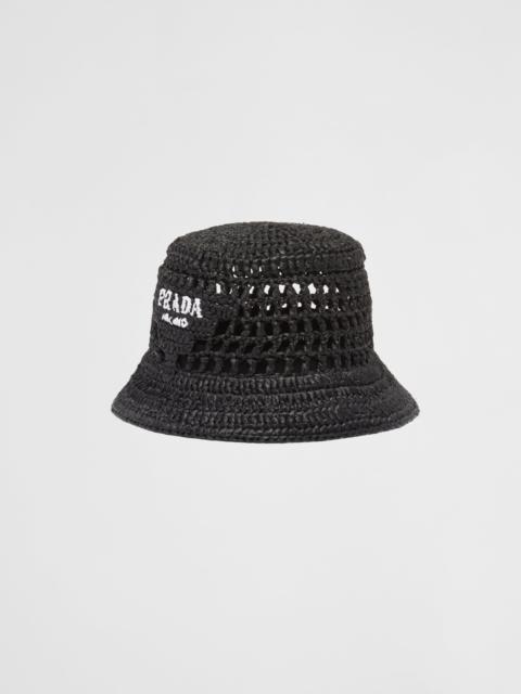 Woven fabric bucket hat