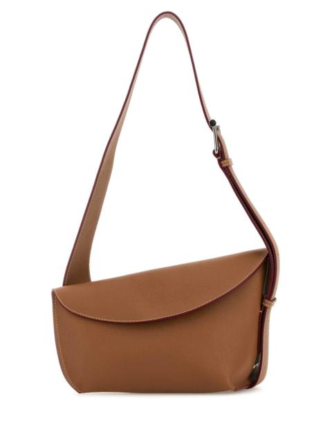 Alexander Mcqueen Women Caramel Large Sling T-Bar Crossbody Bag