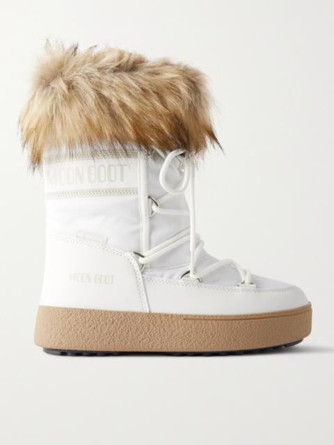 Ltrack Monaco Faux Fur-trimmed Shell And Faux Leather Snow Boots