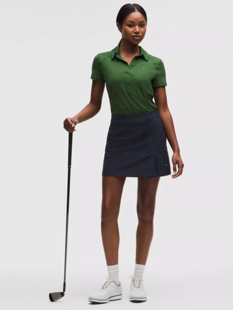 Stretch Twill Front Pleat Golf Skirt