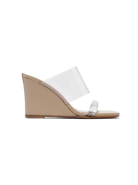 Beige Olympia Wedge Heeled Sandals